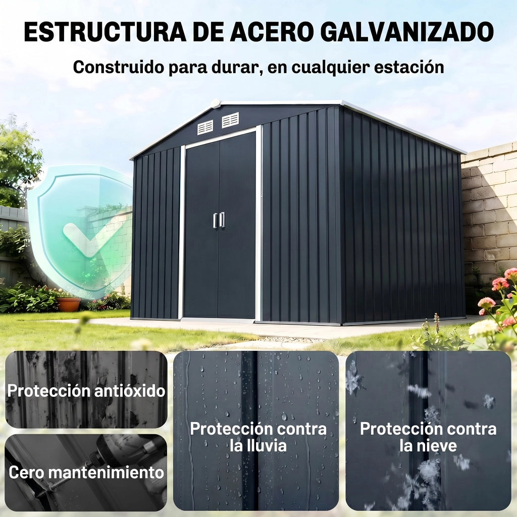 Casetta da Giardino ¨C Minimal ¨C Grigio Scuro 277x195x192 cm