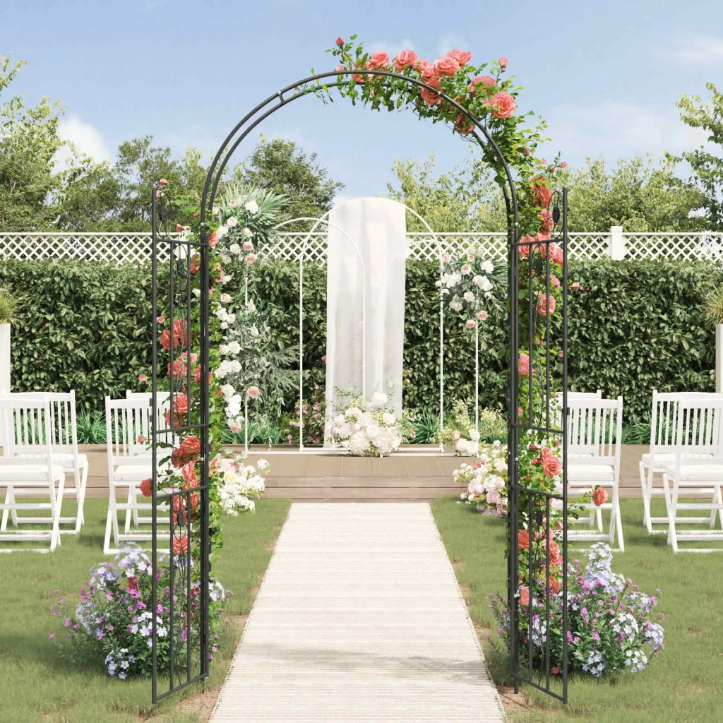 Arco da Giardino Tinta unita Nero 115 x 37 x 226 cm 42021348