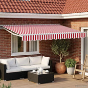 Cornice per Tenda Manuale con LED Rosso e Bianco 3 x 2,5 m 3420581