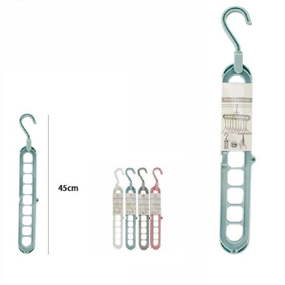 Trade Shop - Set 2pz Porta Grucce Appendiabiti Salvaspazio Organizer Armadio Appendini Gancio -