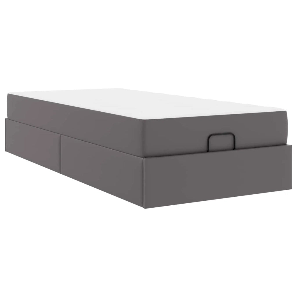 Struttura letto con materasso Altro 2 pcs-Giroletto Grigio PVC