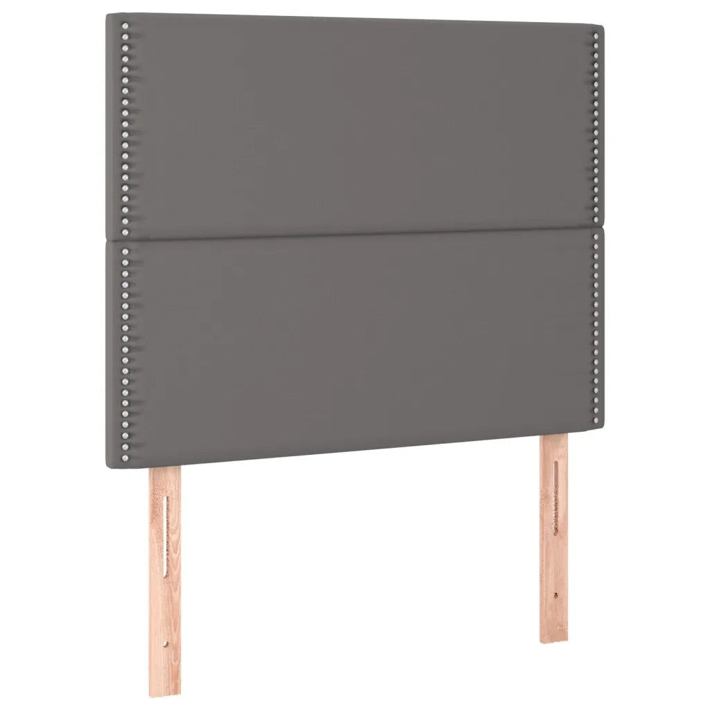 Giroletto Molle con Materasso e LED Grigio 120x200cm Similpelle