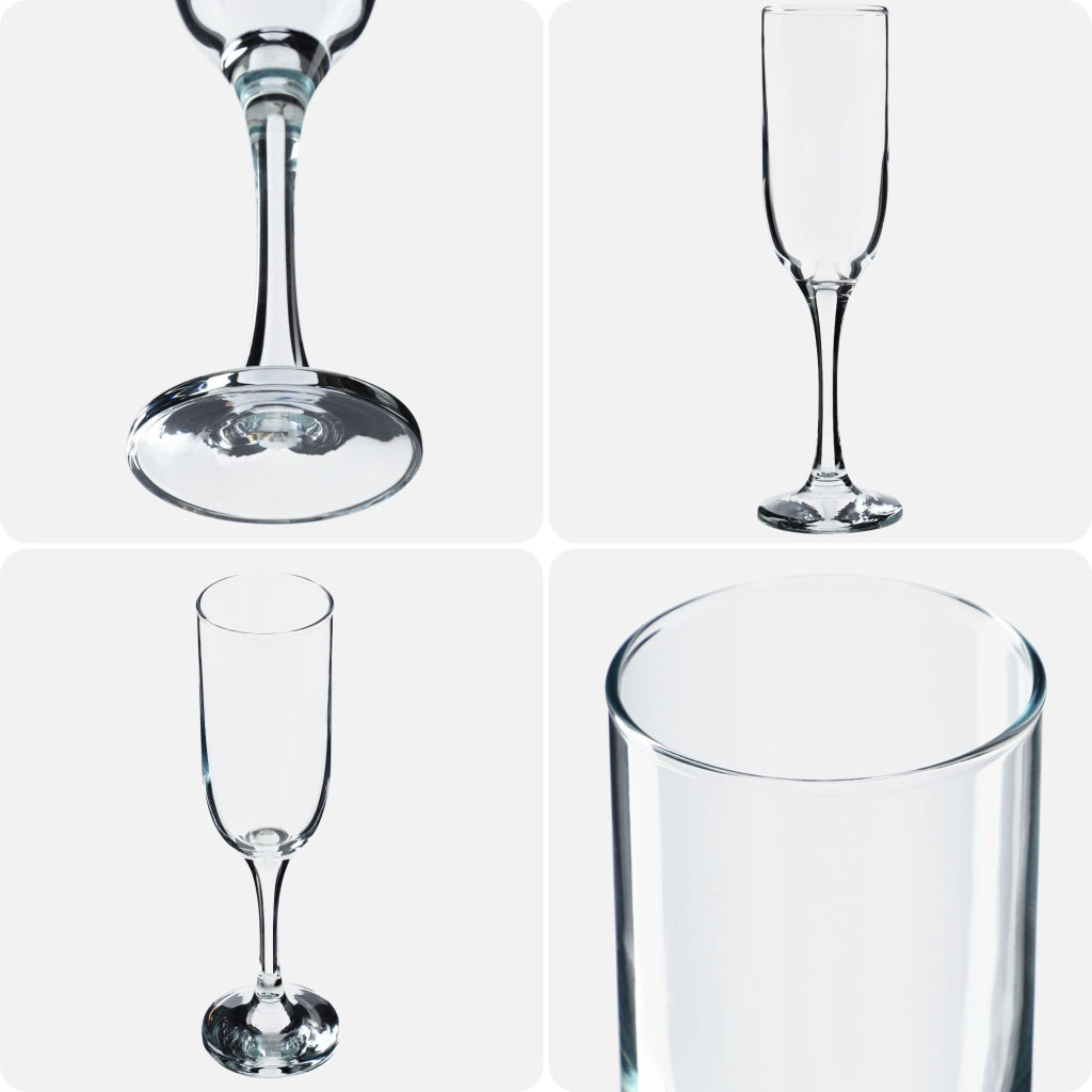 Set di 6 bicchieri da champagne/prosecco KADAX da 210 ml