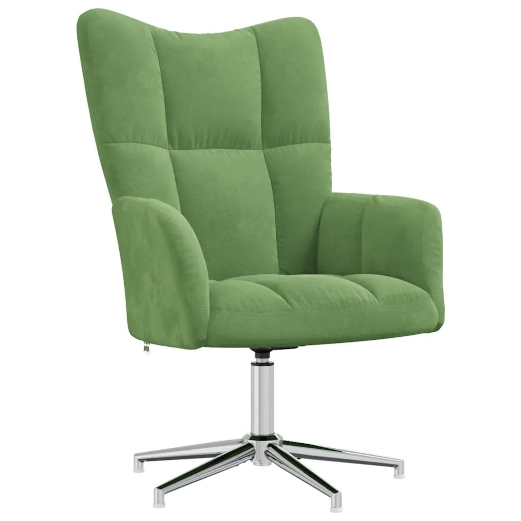 Sedia Relax Verde Chiaro in Velluto 328120