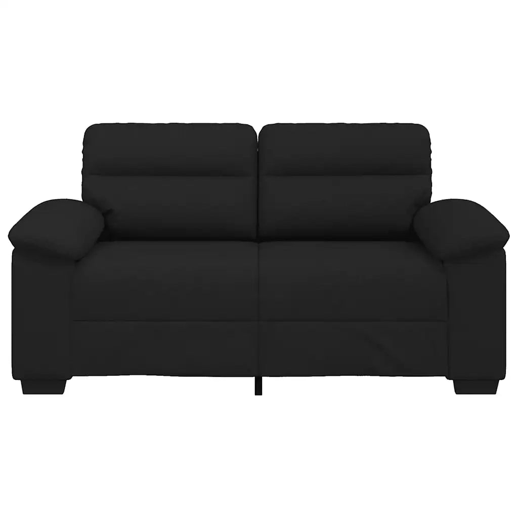 Divano a 2 Posti Nero 160x81x84 cm in Tessuto 4105299