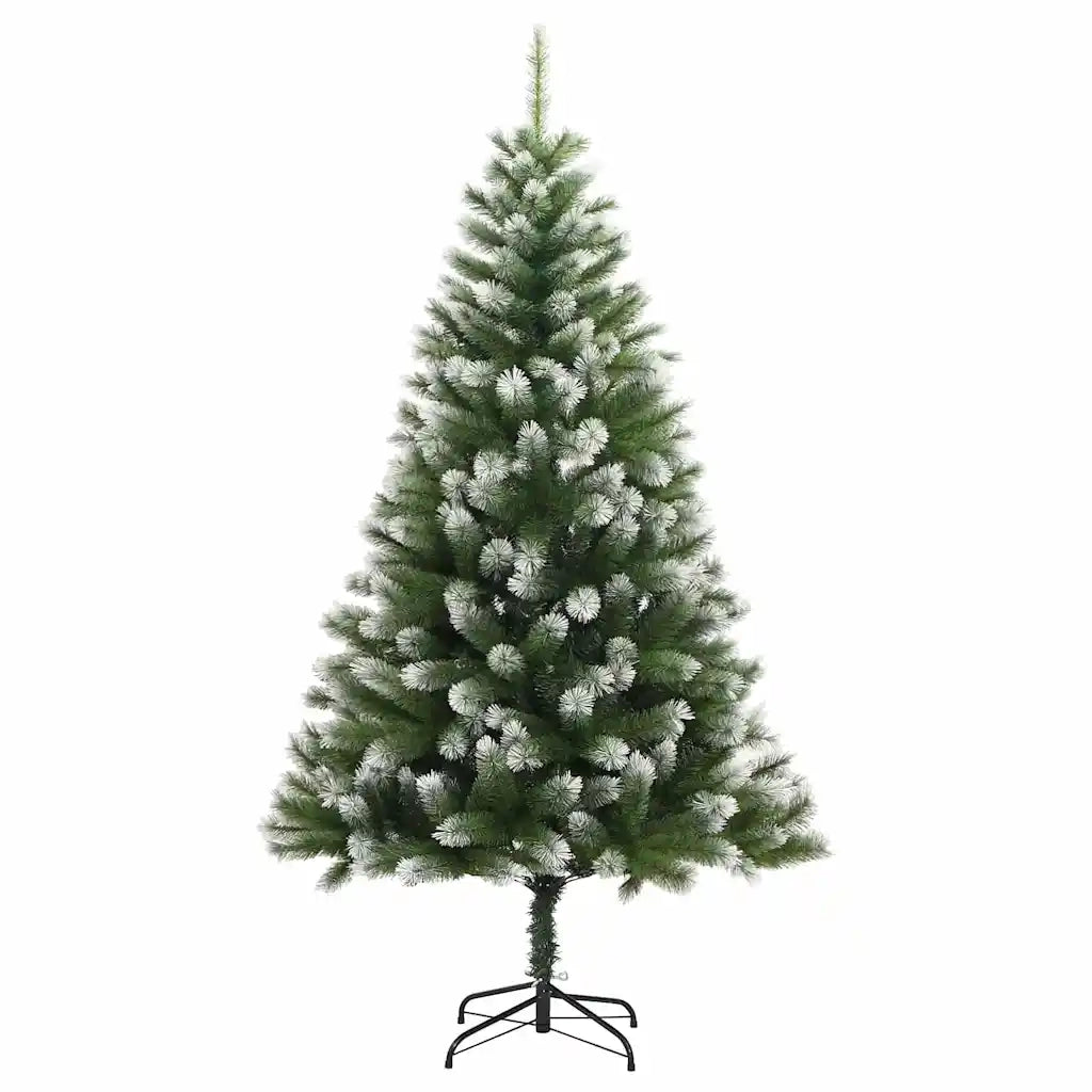 Albero di Natale artificiale a cerniera con neve fioccata 3395458
