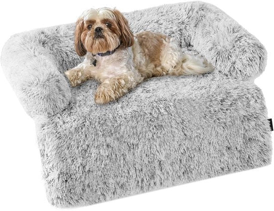 Cuscino per Cani, Copertura Antifouling per Cani, Bancopassante per Cani, Protezione per la Bancopassante, Cuscino per Cani Lavabile e Antiscivolo per Cani Piccoli, Dimensione M, 80 x 75 x 16 cm, Grigio Chiaro