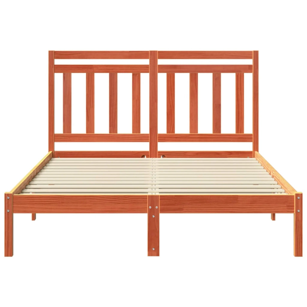 Letto matrimoniale | Letto per adulti | Struttura del letto Marrone cerato 205,5 x 155,5 x 100 cm