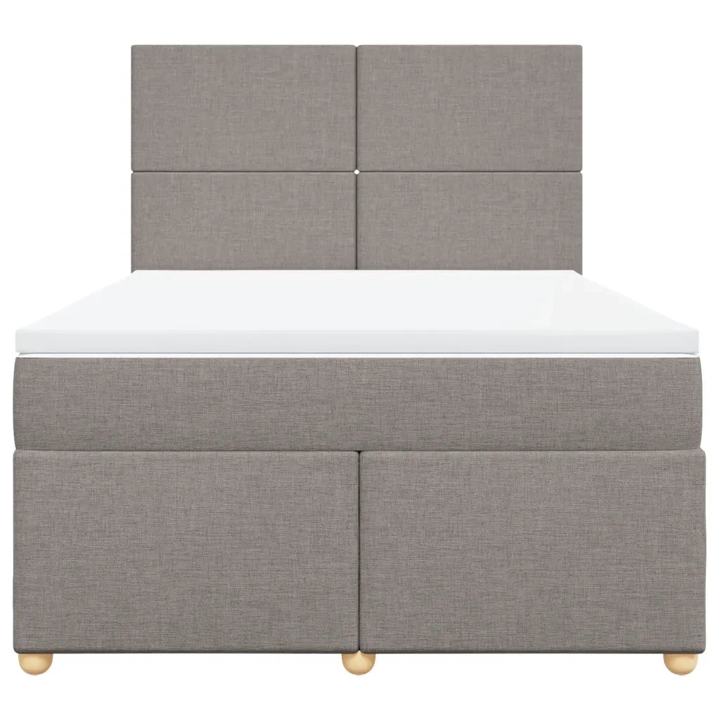Giroletto a Molle con Materasso Tortora 160x200 cm in Tessuto 3291328