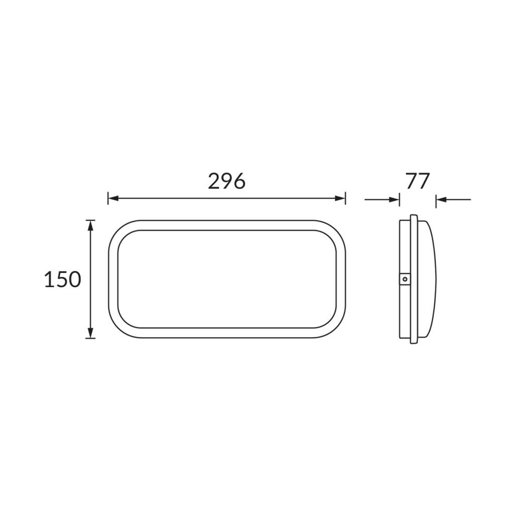 Applique esterna bianca rettangolare LED 20W 4200K IP55 Struhm