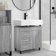 Mobiletto da bagno Sonoma grigio 60 x 35 x 60 cm 889381
