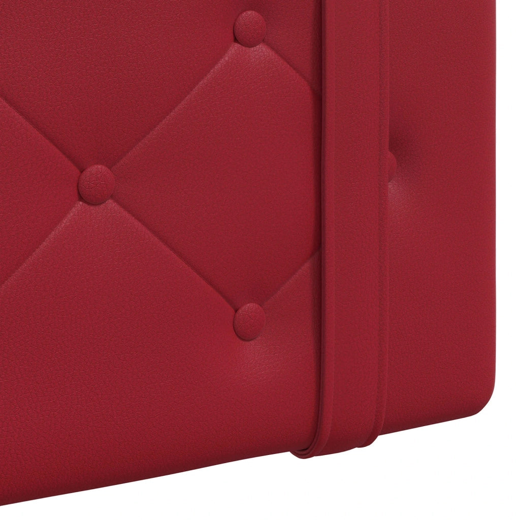 Testiera | Testata sospesa Con luce LED Rosso Vino Similpelle