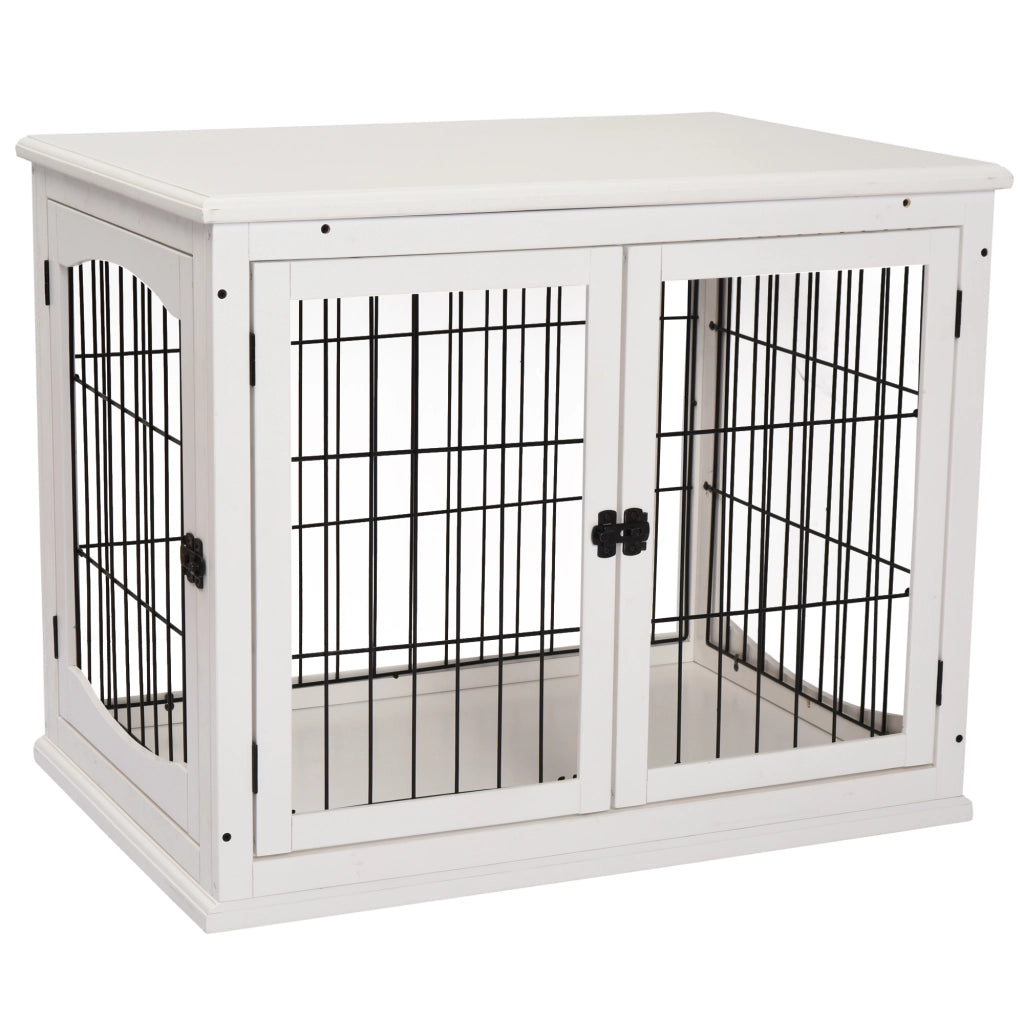 Trasportino per Cani in Legno MDF e Ferro ¨C Xylo ¨C 58,5x81x66 cm Bianco