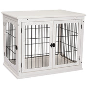 Trasportino per Cani in Legno MDF e Ferro ¨C Xylo ¨C 58,5x81x66 cm Bianco