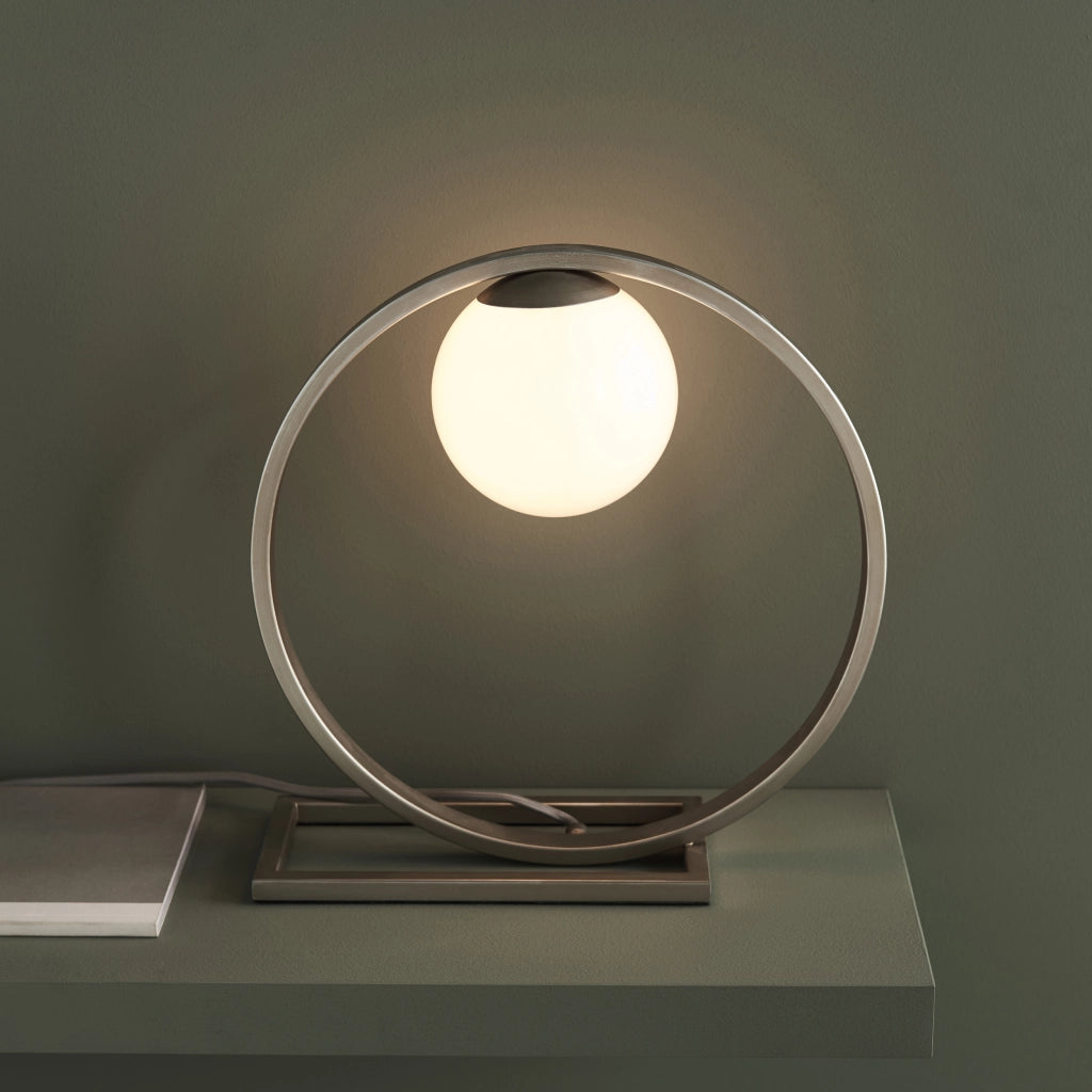 Lampada da tavolo ENZO Endon sfera opale argento G9