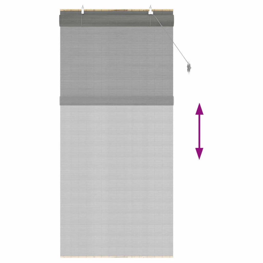 Tenda a rullo Grigio 80 x 220 cm Bambù 42039721