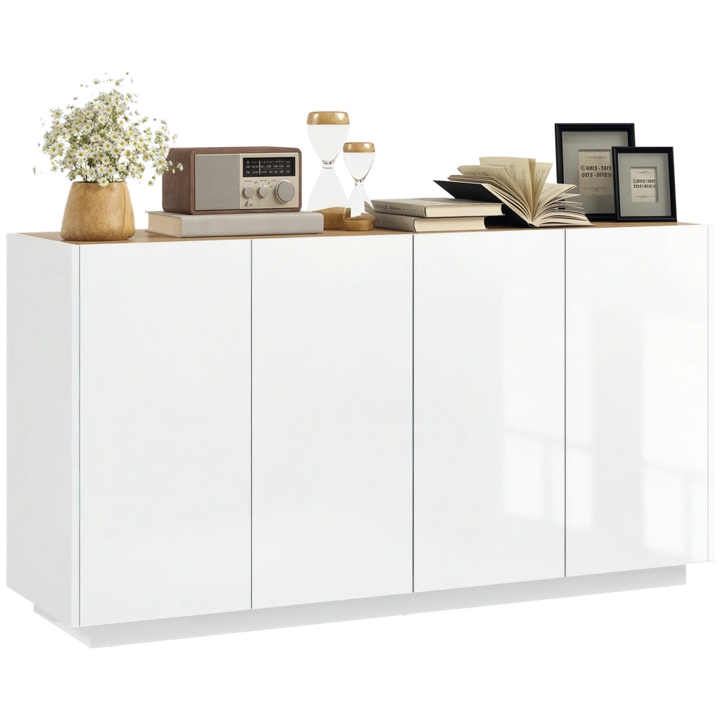 Buffet con ante ¨C Minimal ¨C Bianco laccato 140x40x75 cm