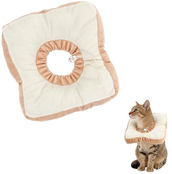 Custodia per gatti con collo regolabile - Cuscino per gatti dopo l'intervento - Protezione per gatti - Cuscino morbido a forma di cono - Borsa per gatti - Adatto per gatti piccoli/grandi