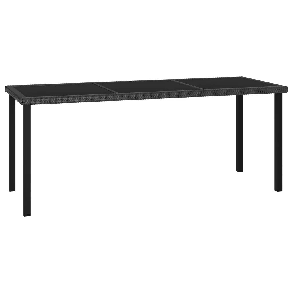Set da Pranzo da Giardino 9 pz in Polyrattan Nero 3065710