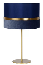 Lampada da tavolo in lino blu oro E27 Extravaganza Lucide
