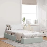 Letto ottomano Grigio Chiaro 90 x 190 cm Velluto 3442850