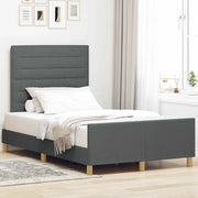 Struttura del letto-Giroletto Grigio scuro 120 x 190 cm Tessuto 367000