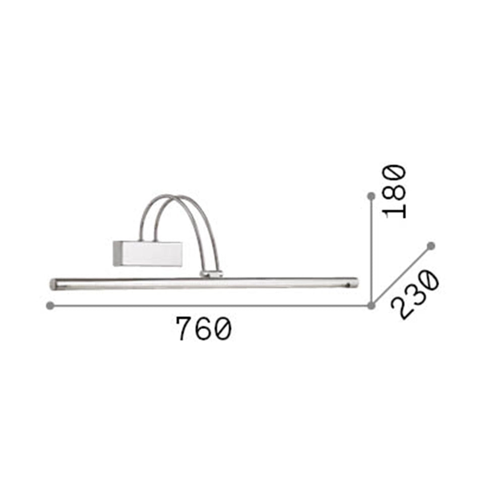 Applique Contemporanea Bow Metallo Cromo Led 8W Luce Calda