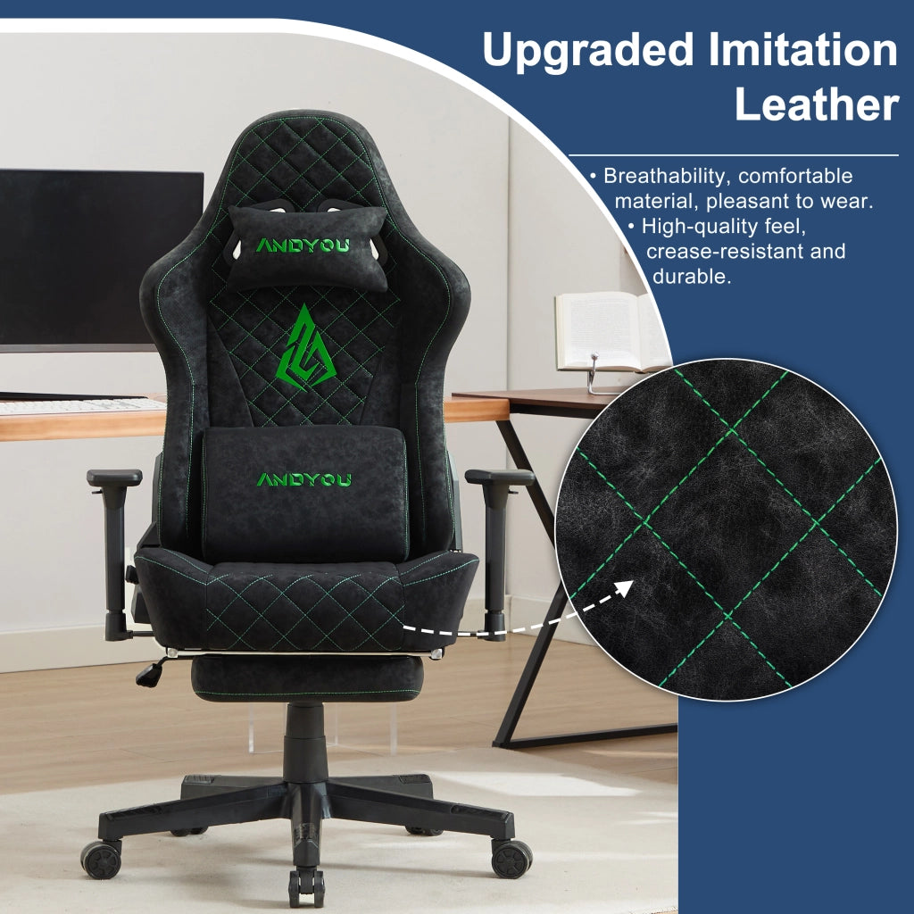 Poltrona da Gaming Ergonomica in Similpelle ¨C Minimal ¨C Nera