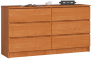 Cassettiera AKORD K140 Ontano 138 cm 6 cassetti 138x40x77 cm