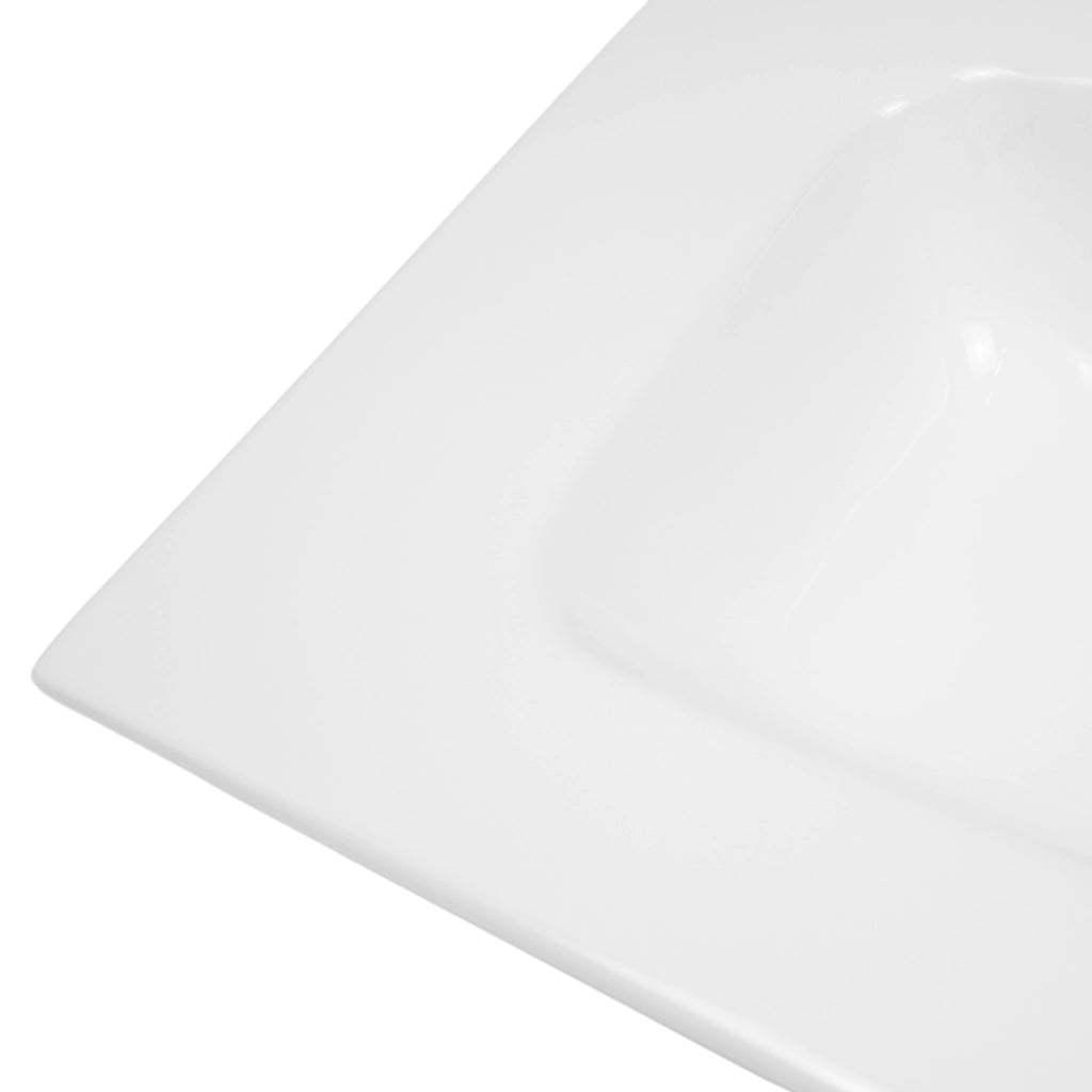 Lavabo ad incasso in ceramica bianco lucido per mobili bagno *** misure 61x46 cm, confezione 1