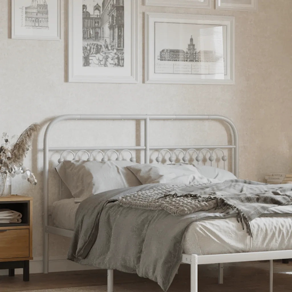 Testiera di Ricambio in Metallo Bianco 135 cm 376681