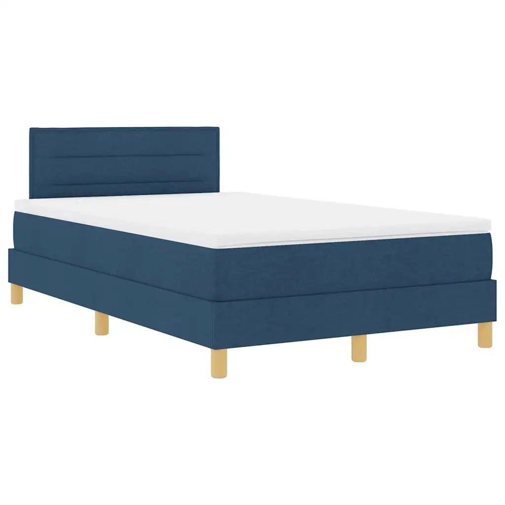 Letto a Sorgente LED con strisce LED Blu 120 x 200 cm Tessuto 3342358