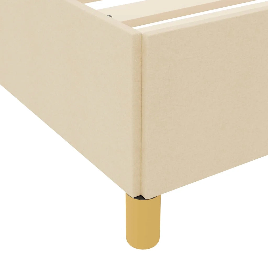 Struttura del letto con materasso Crema 90 x 190 cm Tessuto 3398904