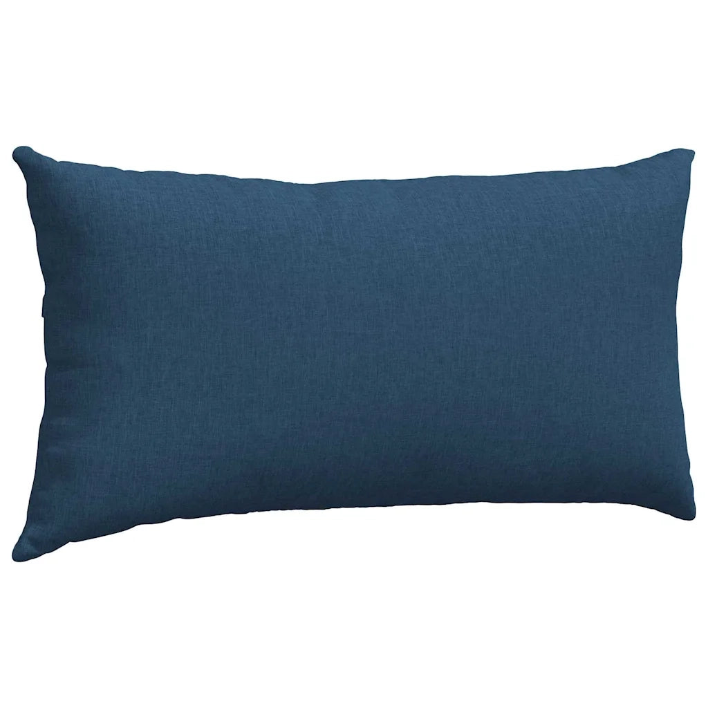 Cuscini da Divano 2 pz-Set di 2 Cuscini per Sofa Blu 80 x 40 cm Tessuto