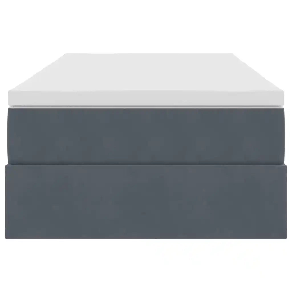 Letto con contenitore e materasso Grigio scuro 90 x 200 cm 3370276
