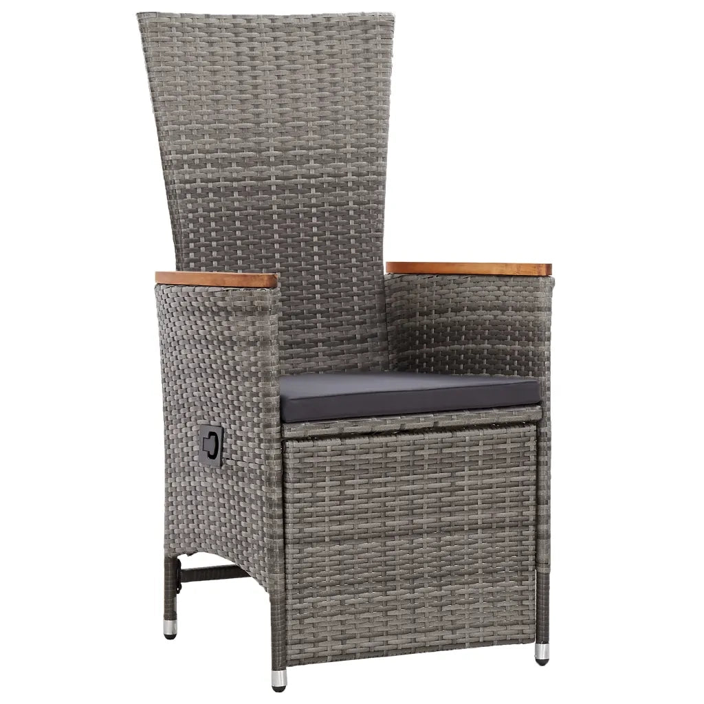 Set da Pranzo da Giardino 9 pz con Cuscini Grigio 3099464