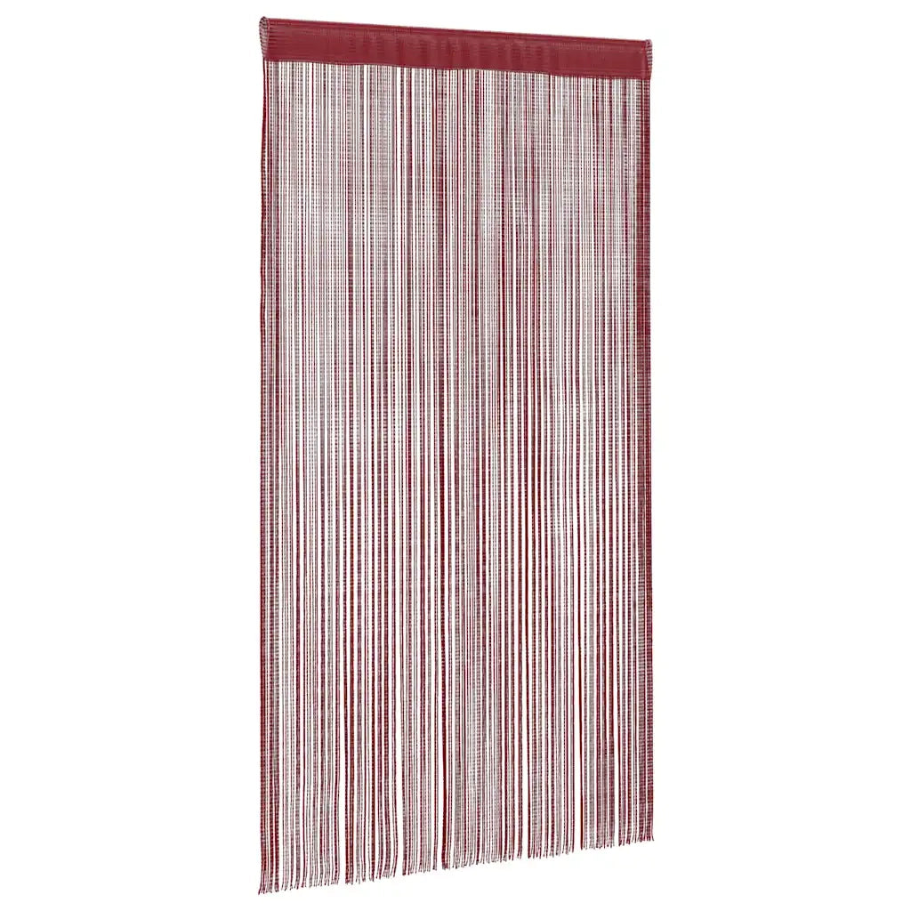 2 pz Tende a Fili 100x250 cm Rosso Borgogna