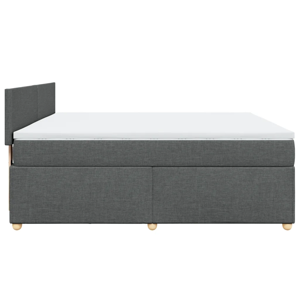 Giroletto a Molle con Materasso Grigio Scuro 180x200 cm Tessuto 3286753