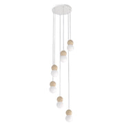 Lampada a sospensione LOOP 6xG9 bianco-beige Emibig