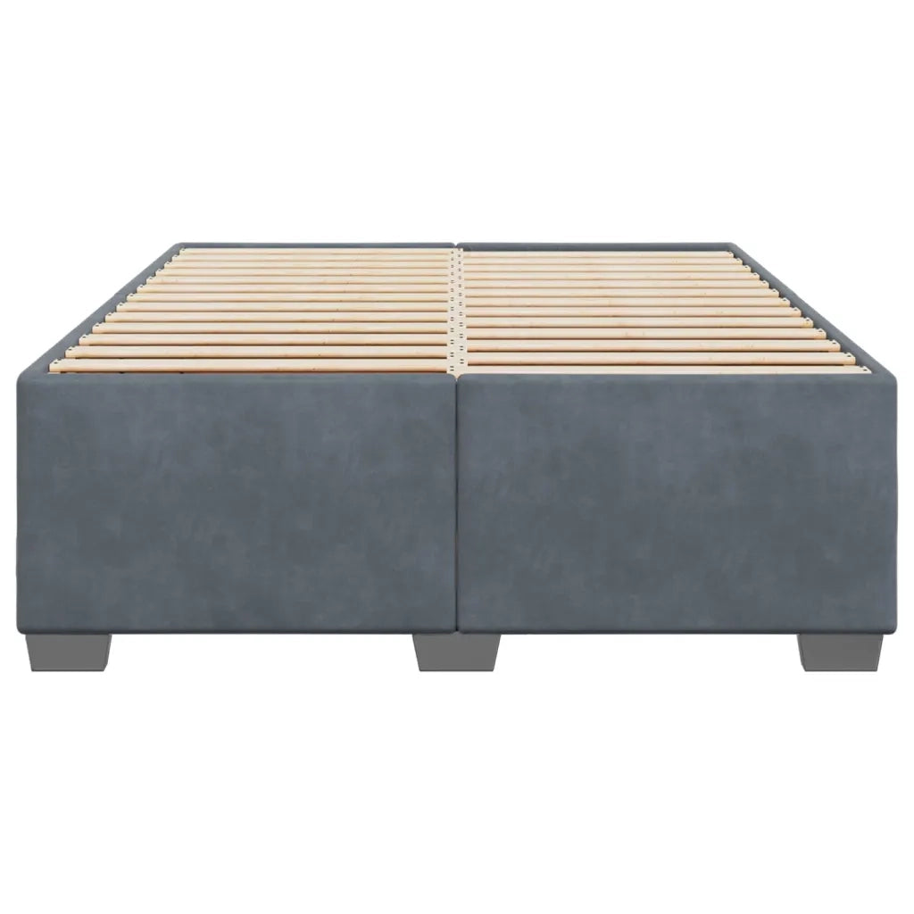 Giroletto senza Materasso Grigio Scuro 140x190 cm Velluto 3284632