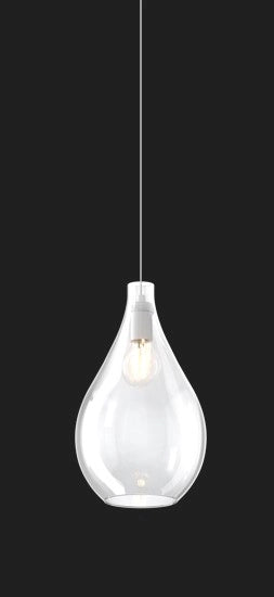 SOSP. CROMO 8 LUCI TONDA VETRI (5 PICCOLI+3 MEDI) TUTTI TRASPARENTE 1193CR-S8 TMIX-TR