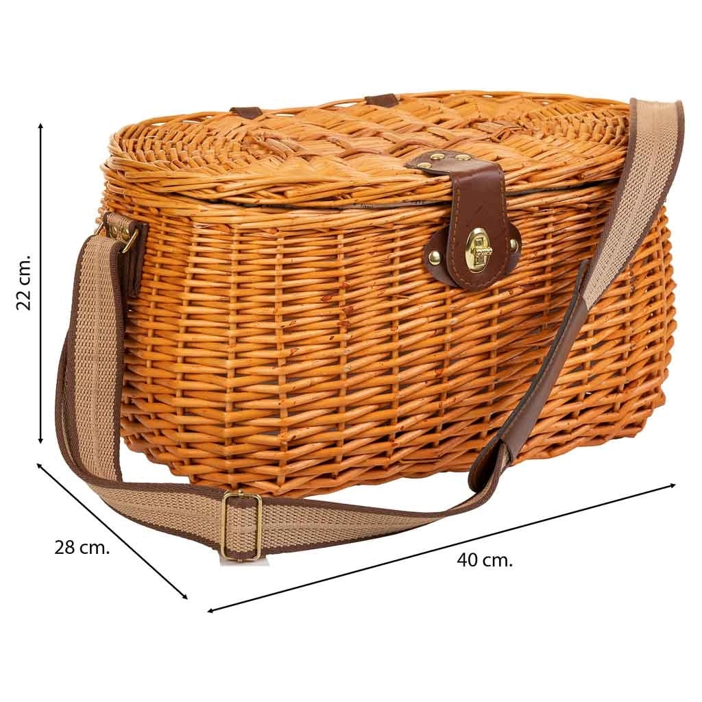 Cestino pic-nic marrone 40x28x22h