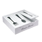 PORTA POSATE IN LEGNO COLORE BIANCO 27 X 25 X 7 CM