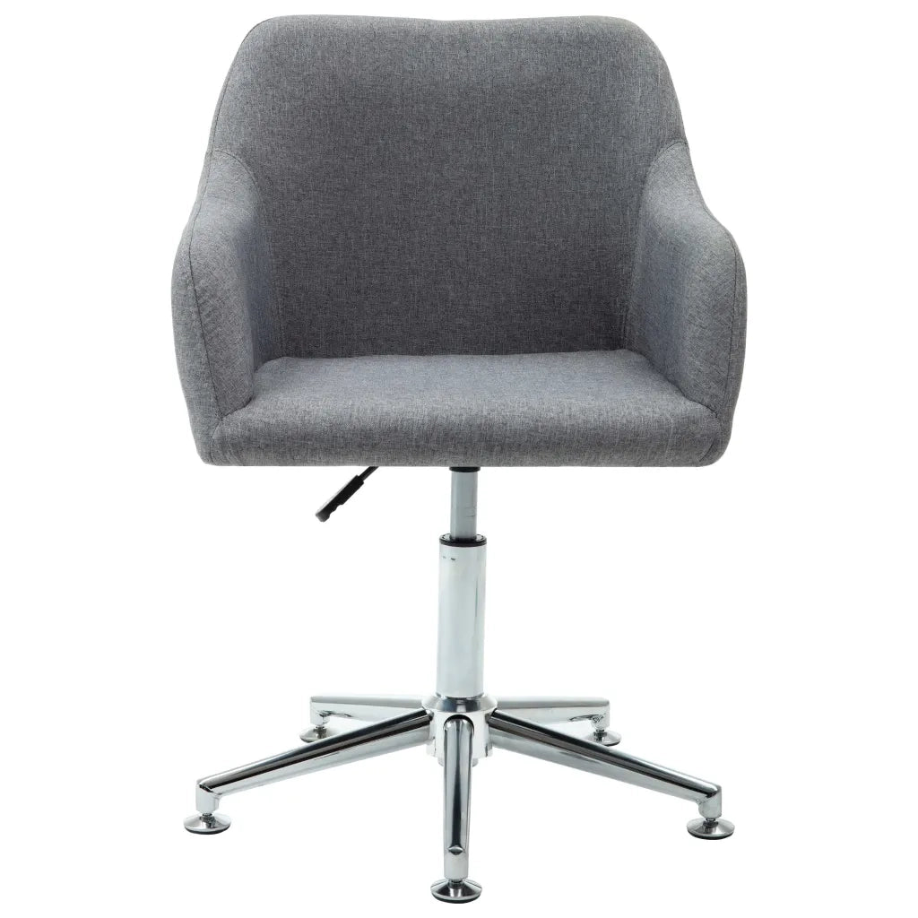 Sedia da Pranzo Girevole Grigio Chiaro in Tessuto 283469