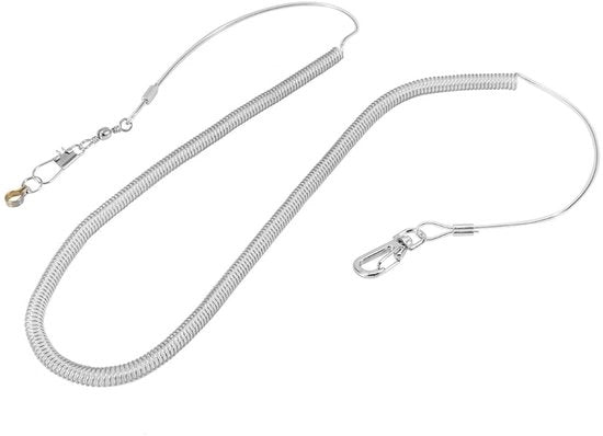 Cable per uccelli 6m - Anti mordicazione - Allenamento - Pappagalli - Tortore - Anello per becco diametro 8,5mm - Cavo per uccelli