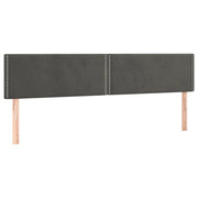 Testiera | Testata Grigio Scuro 160x5x78/88 cm in Velluto