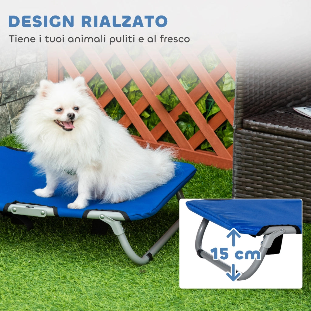 Brandina per Cani Pieghevole ¨C Minimal ¨C Blu 59x46x15 cm