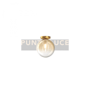PLAFONIERA CROMO 1 LUCE VETRO AMBRA 1184CR-PL1-AM