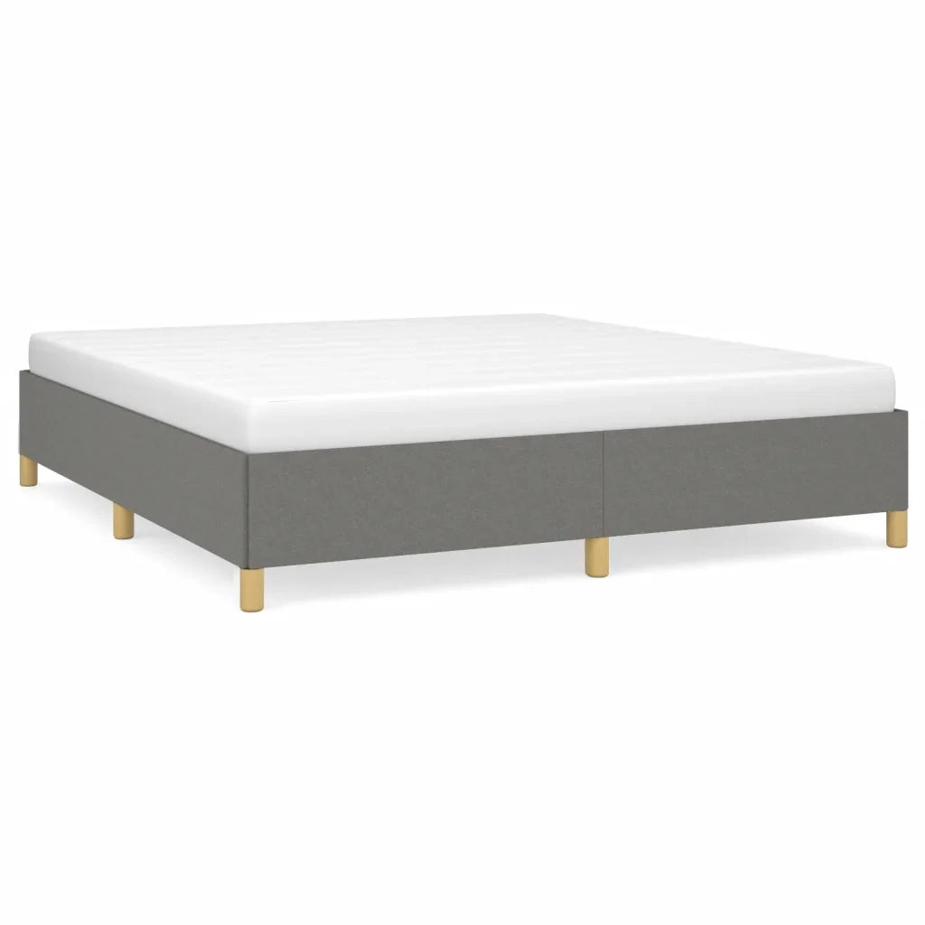 Letto matrimoniale | Letto per adulti | Giroletto senza Materasso Grigio Scuro 180x200 cm Tessuto