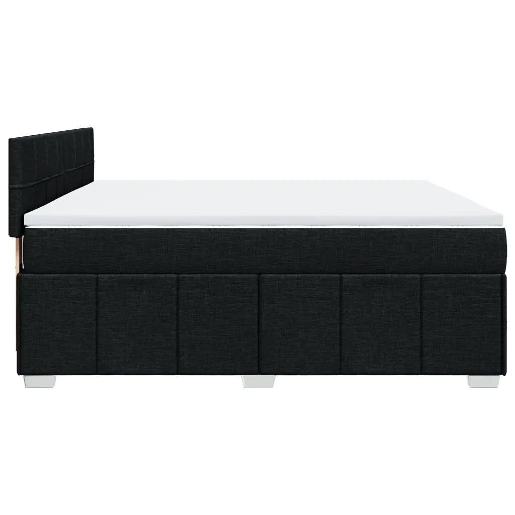 Giroletto a Molle con Materasso Nero 180x200 cm in Tessuto 3287149